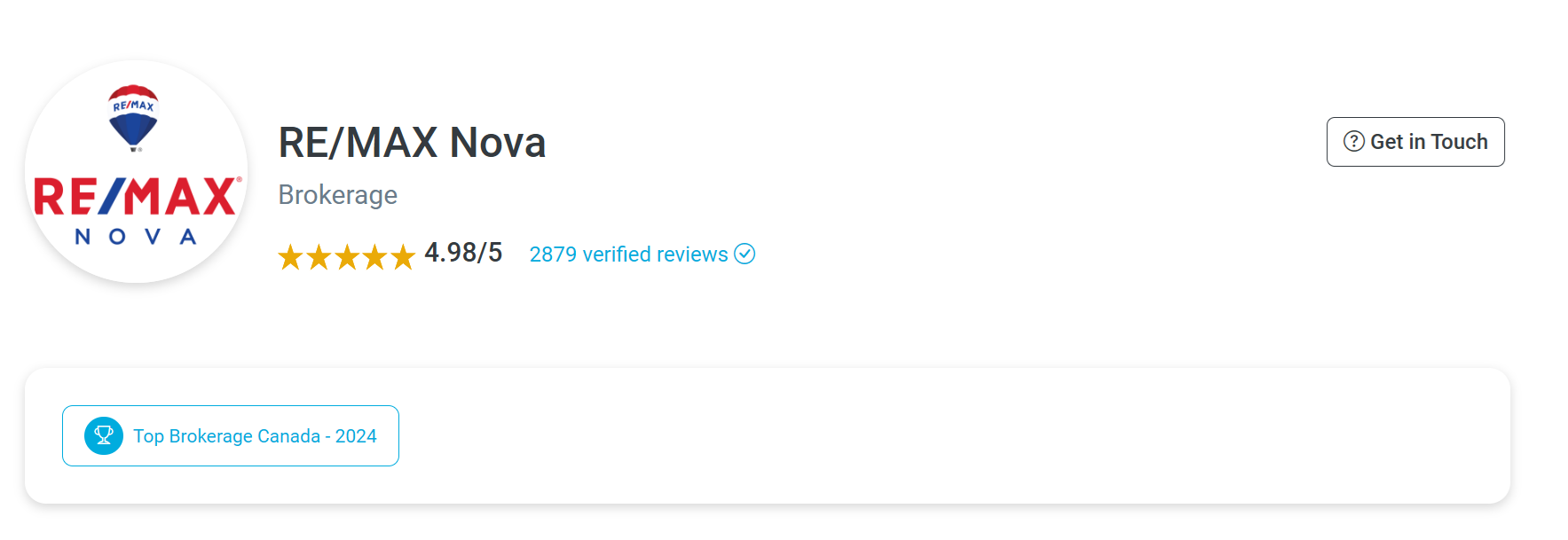 REMAX NOVA RankMyAgent