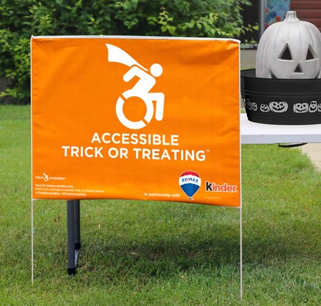 Treat Accessibly lawn sign